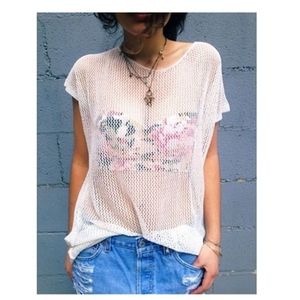 LF millau white mesh tee